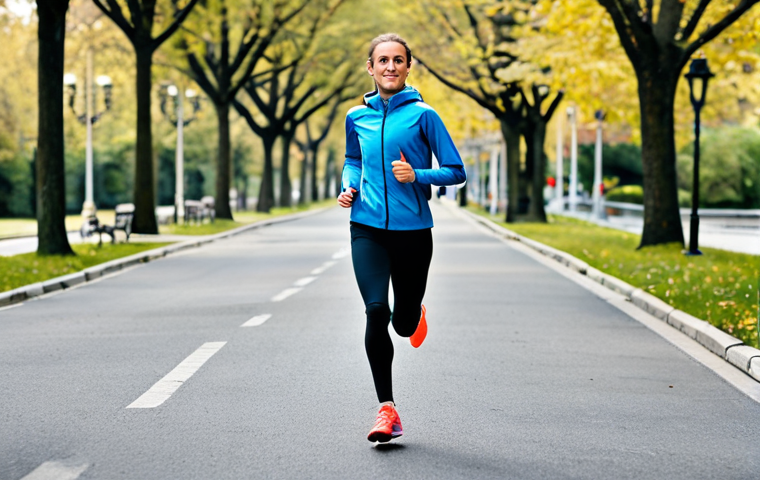 **
"A runner fully clothed in appropriate athletic wear, running on a paved road in a city park, safe for work, professional photography, perfect anatomy, natural proportions, bright daylight, family-friendly, modest clothing."
**