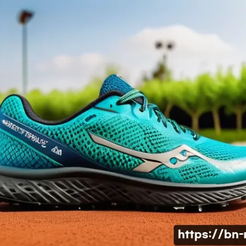 러닝 초보자를 위한 경제적 장비 추천 - A detailed close-up of a lightweight, affordable running shoe designed for Bengali runners, featurin...